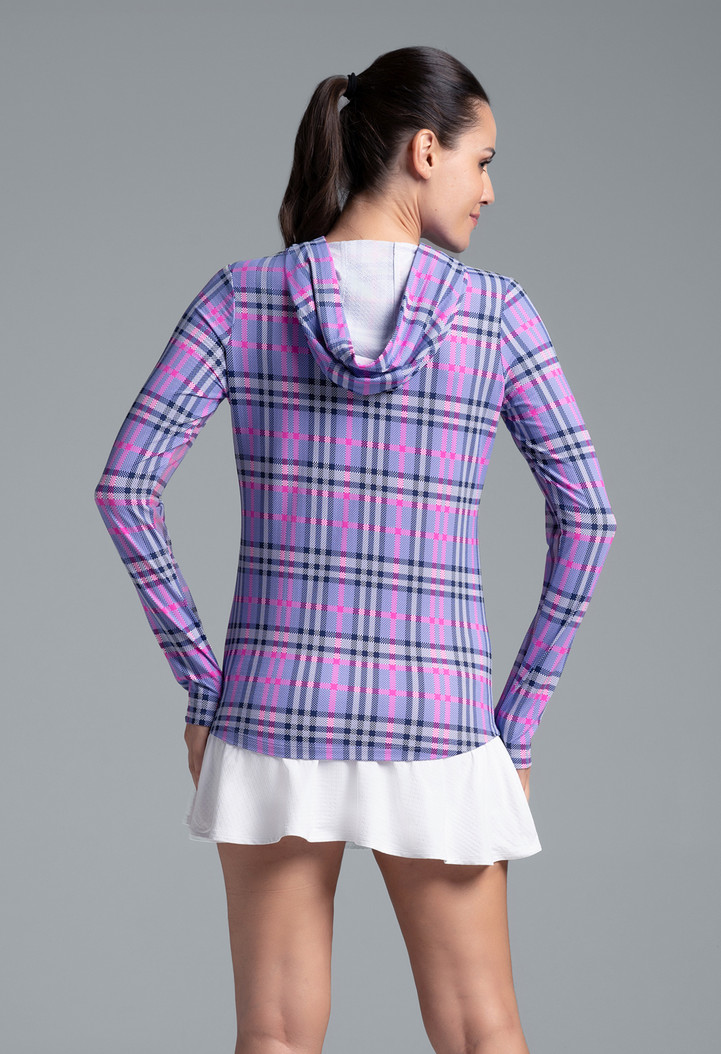 IBKUL Judith Plaid Long Sleeve Hoodie