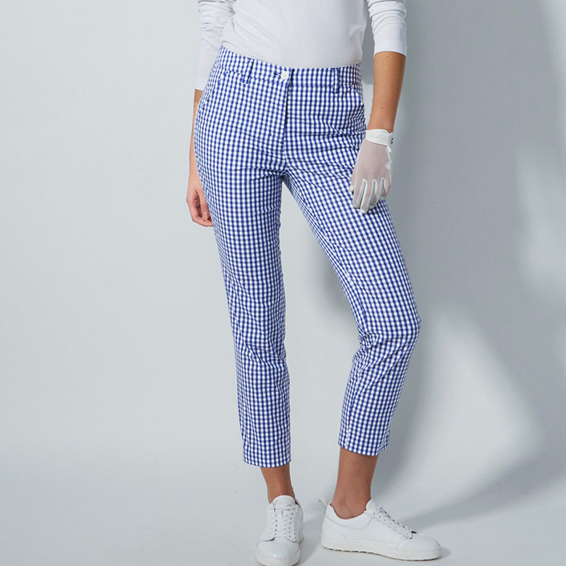 Daily Sports Diane Blue/White Check Ankle Pant