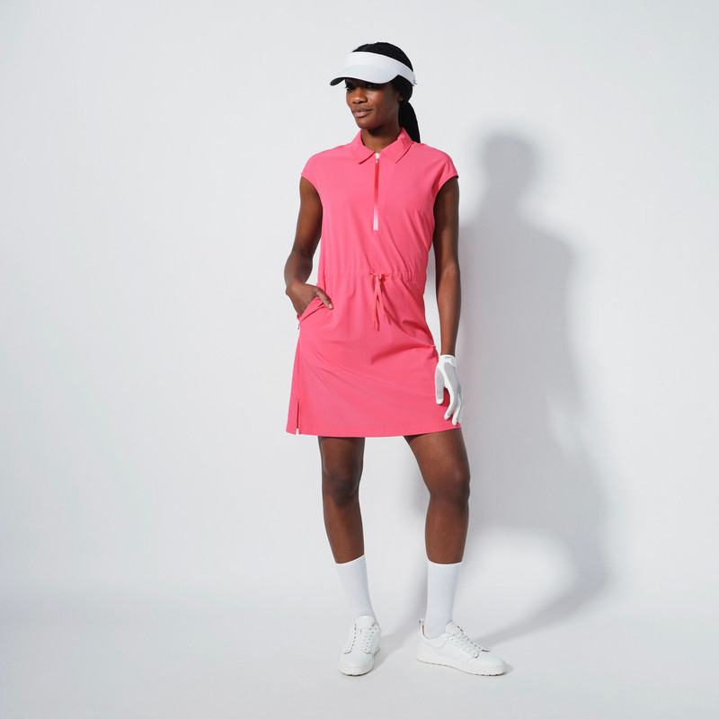 Daily Sports Acerra Intense Coral Cap Sleeve Dress