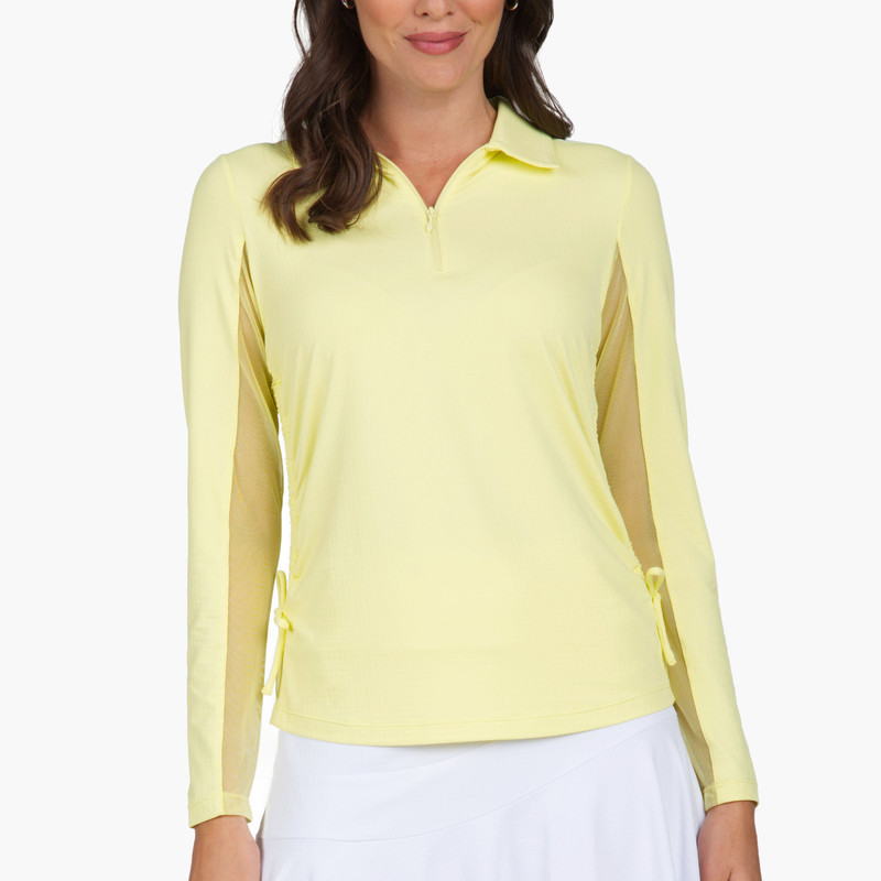 IBKUL Essentials Long Sleeve Adjustable Solid Polo