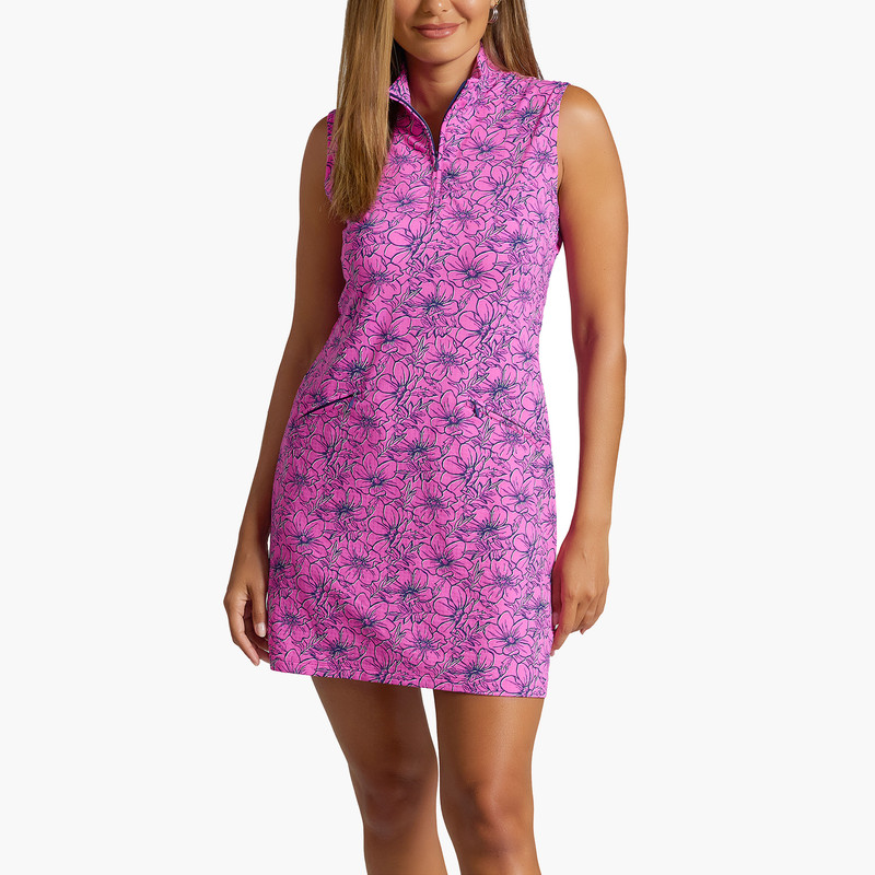 IBKUL Diana Sleeveless Zip Mock Dress