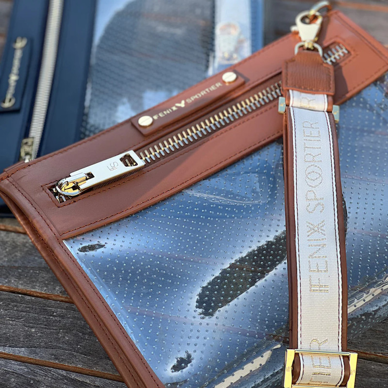 FENIX Front Row Crossbody Bag - Tan/Gold