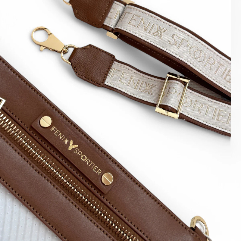 FENIX Front Row Crossbody Bag - Tan/Gold