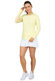 IBKUL Essentials Long Sleeve Solid Mesh Crewneck