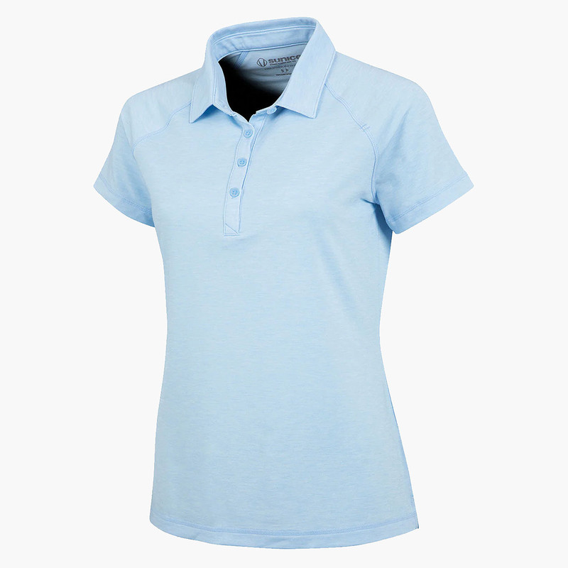 Sunice Gail Short Sleeve Melange Knit Polo