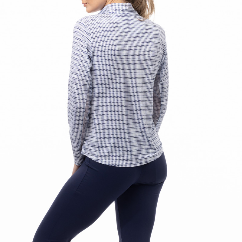 SanSoleil Mastermind Navy SolCool Long Sleeve Mock