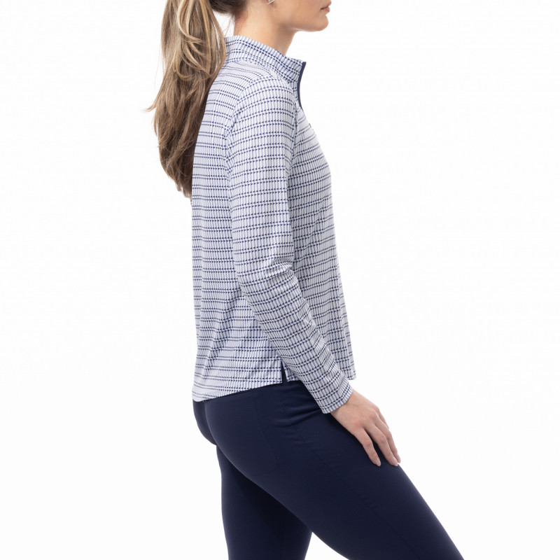 SanSoleil Mastermind Navy SolCool Long Sleeve Mock