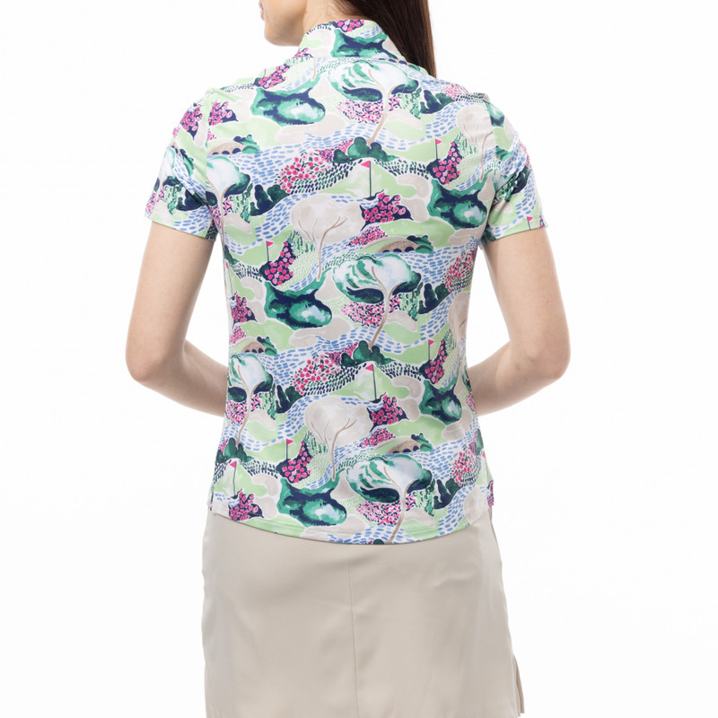 SanSoleil Azalea Augusta SolCool Short Sleeve Mock