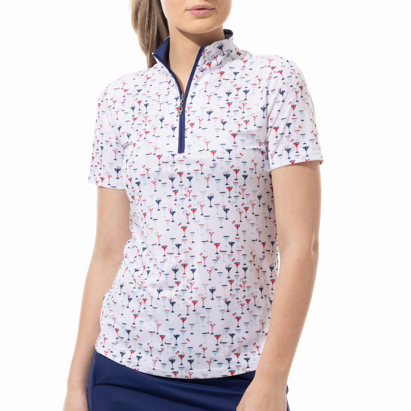 SanSoleil SolCool Libertini Short Sleeve Mock