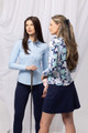  SanSoleil Magnolia Navy SolairCool Long Sleeve Solid Mock