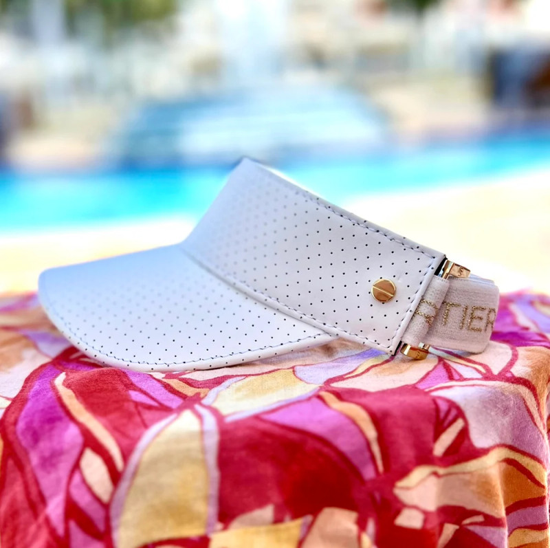 FENIX Leather Visor - White/Gold