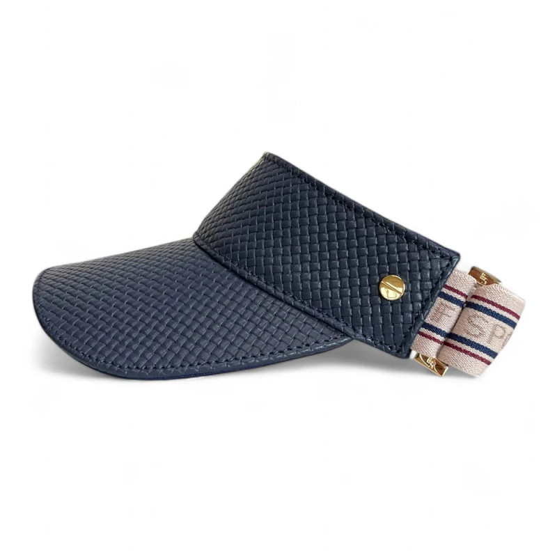 FENIX Leather Visor - Navy Basketweave/Gold