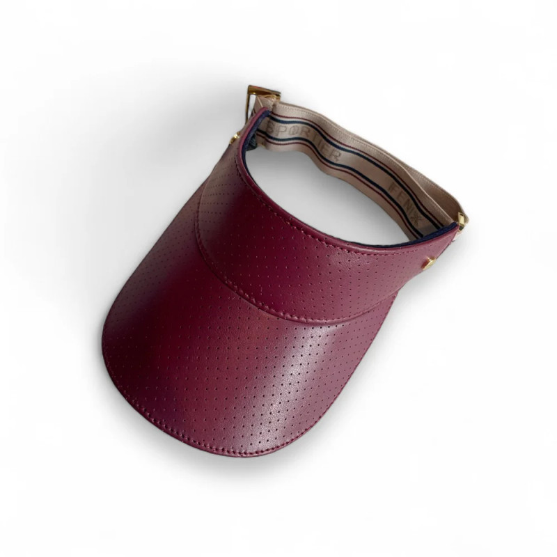FENIX Leather Visor - Crimson/Gold