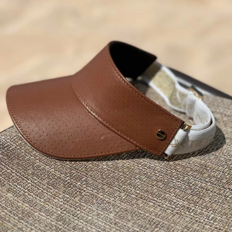 FENIX Leather Visor - Tan/Gold