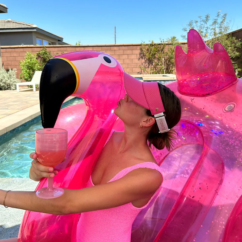 FENIX Leather Visor - Flamingo Pink/Gold