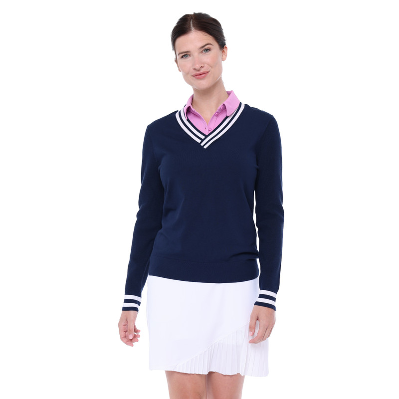 BelynKey Athens Chalk 16" Knife Pleat Skort