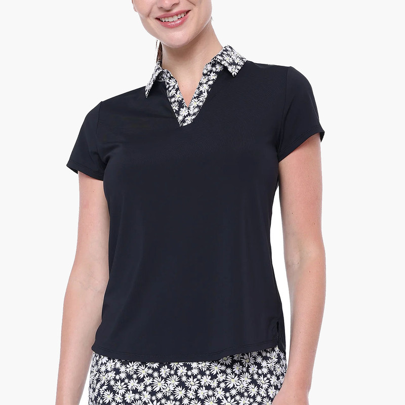 BelynKey Penny Lane Daisy Cap Sleeve Polo