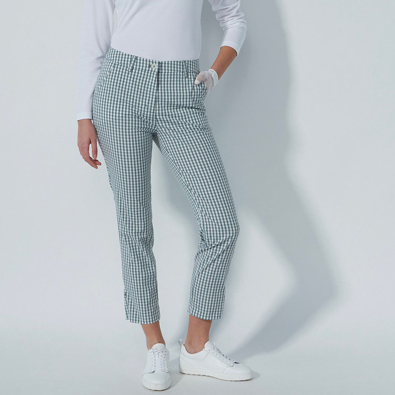 Daily Sports Diane Khaki/White Check 27" Ankle Pant