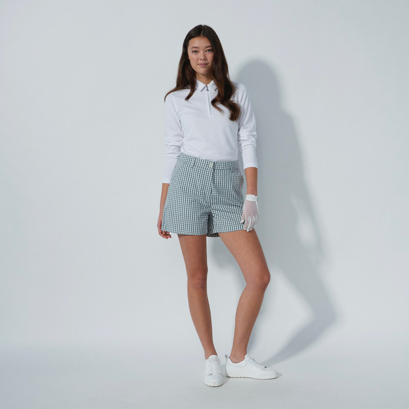 Daily Sports Diane Khaki/White Check 4" Short