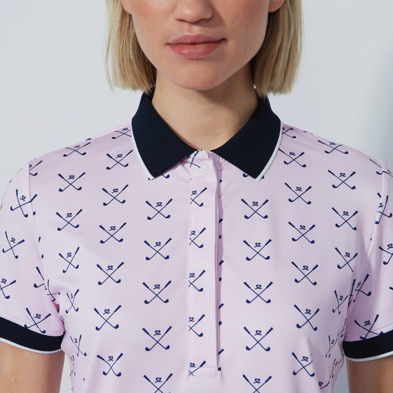 Daily Sports Clubs Pink Short Sleeve Polo