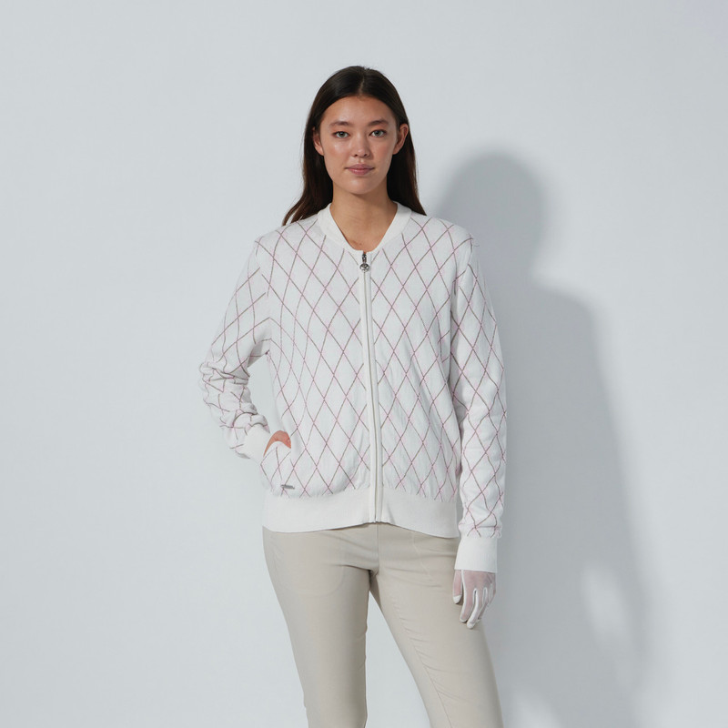Daily Sports Pink Argyle Cashmere Cardigan