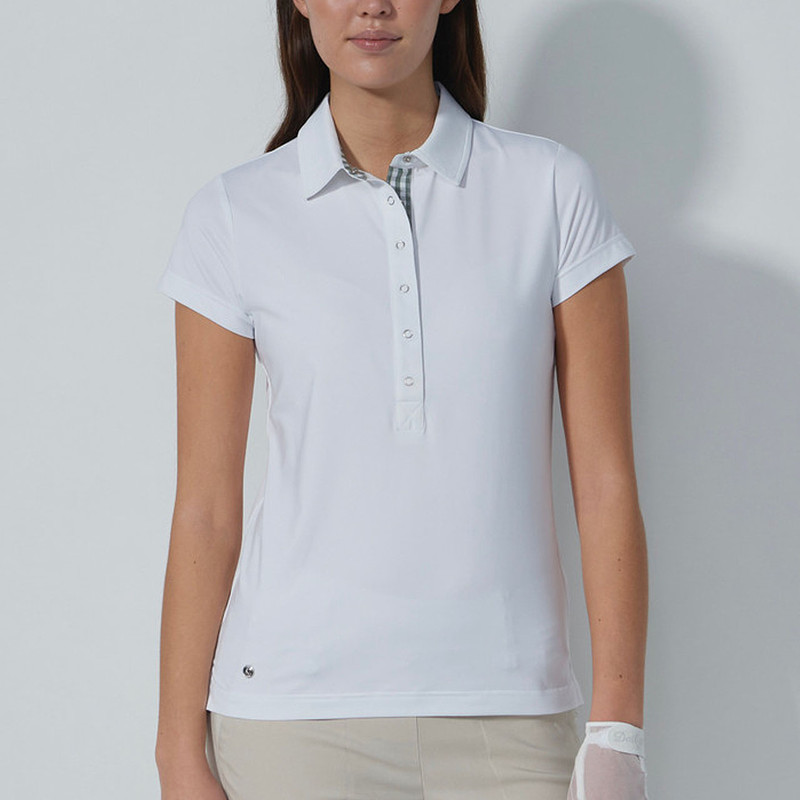 Daily Sports Diane Khaki Check Short Sleeve Polo