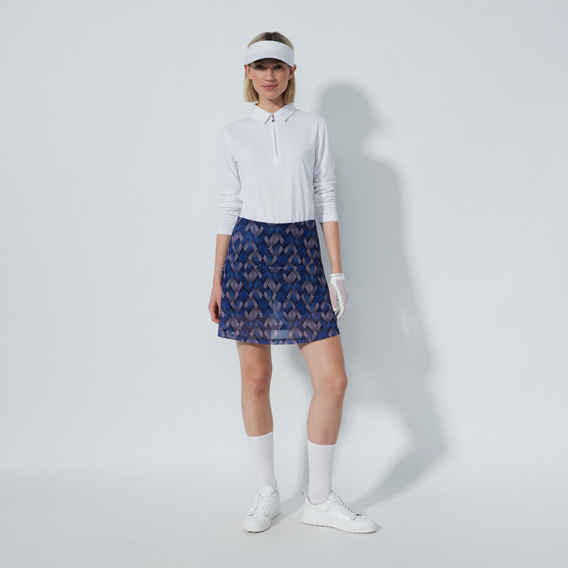 Daily Sports Breeze Navy/Pink Dot Mesh 15/17" Golf Skort