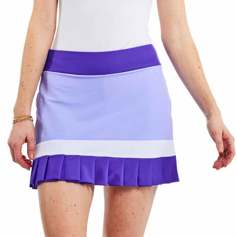 TzuTzu Darby 16" Colorblock Pleat Skort