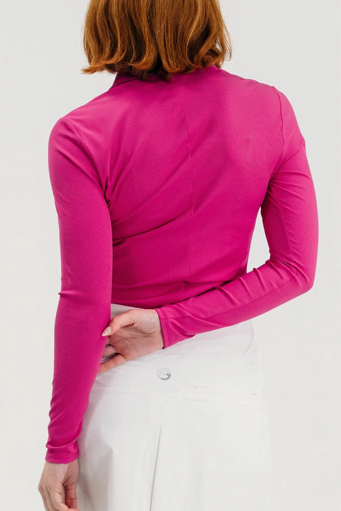 Foray Golf Rib V-Neck Long Sleeve V-Neck Polo