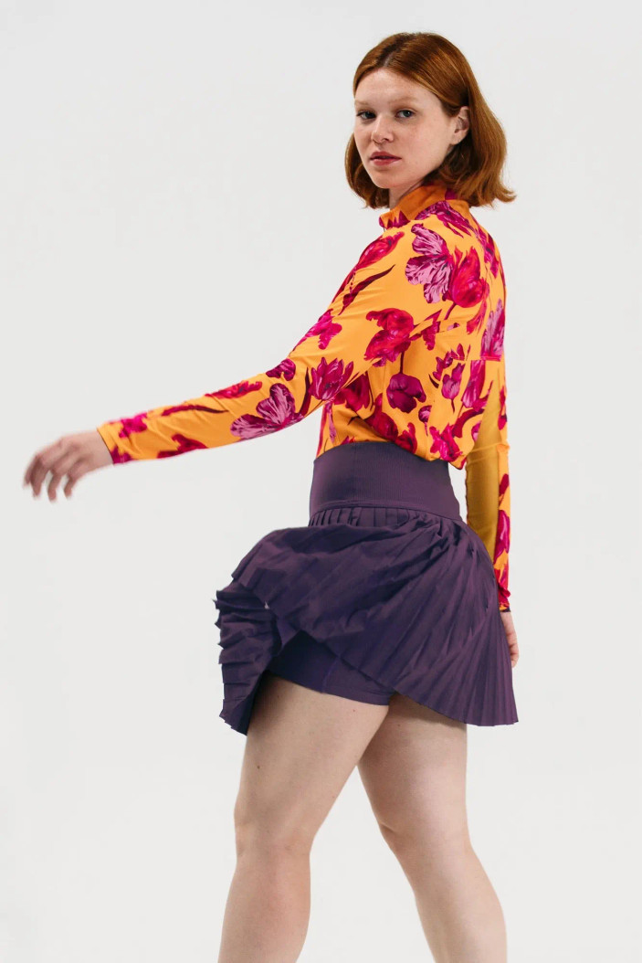 Foray Golf Printed Sunset Park Sun Mock