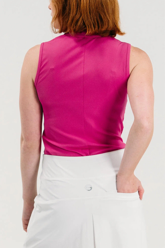 Foray Golf Rib Quarter Zip Sleeveless Mock