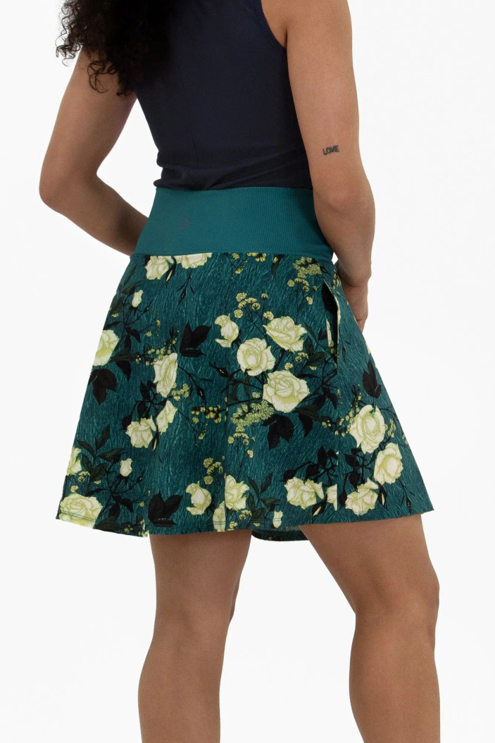 Foray Golf Green/Yellow Floral 17" Flair Skort