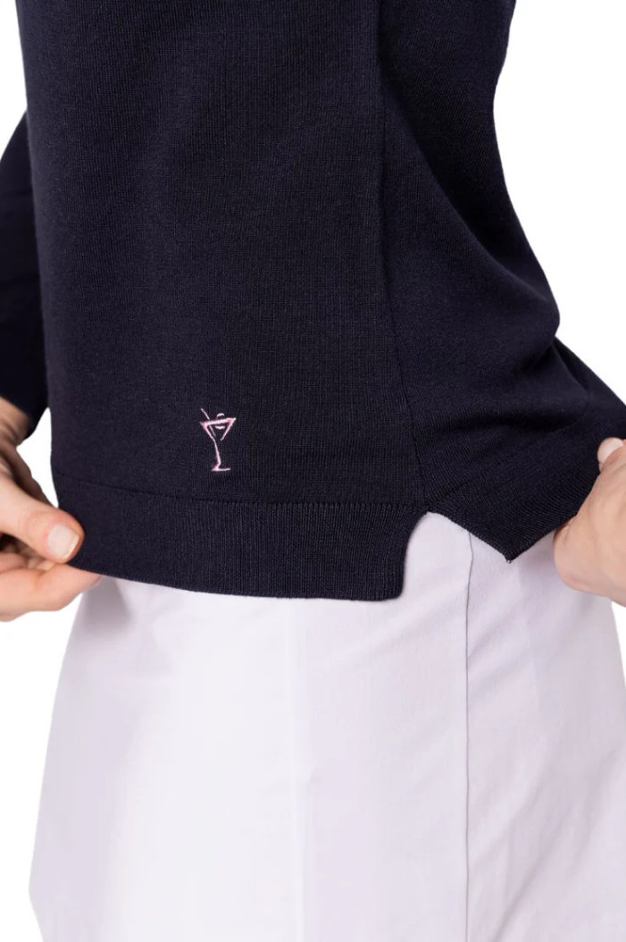 Golftini GOLF Navy/Kelly Green Crewneck Sweater