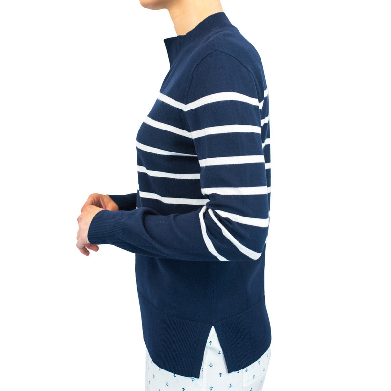 BelynKey Ink/White Stripe Ella Sweater