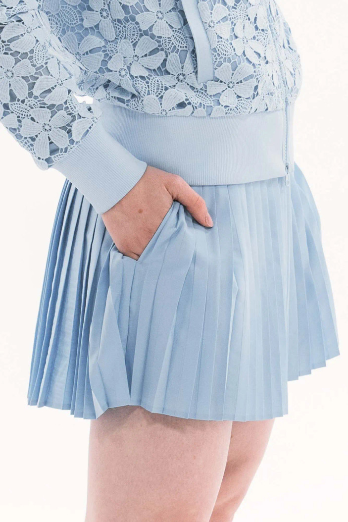 Foray Golf Placid Blue 15" Performance Pleat Skort