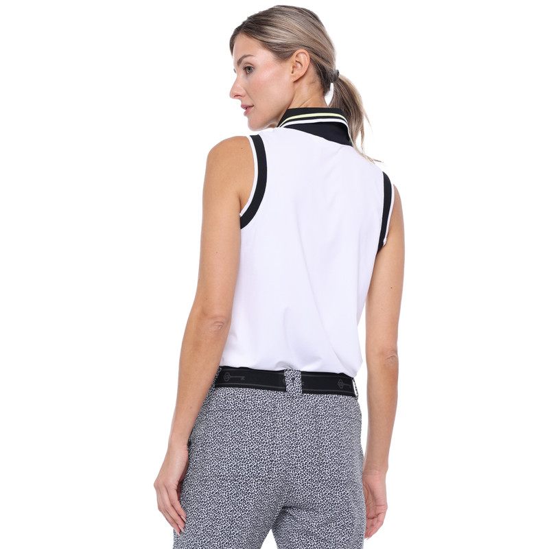 BelynKey Penny Lane Chalk Sleeveless Polo