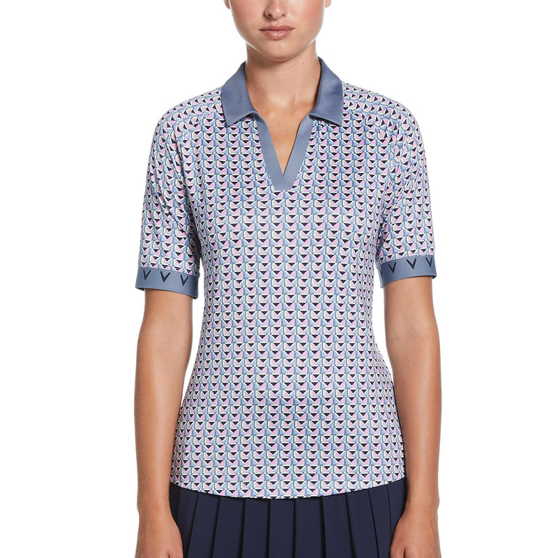 Callaway Flint Stone Chevron Geo Half Sleeve Polo