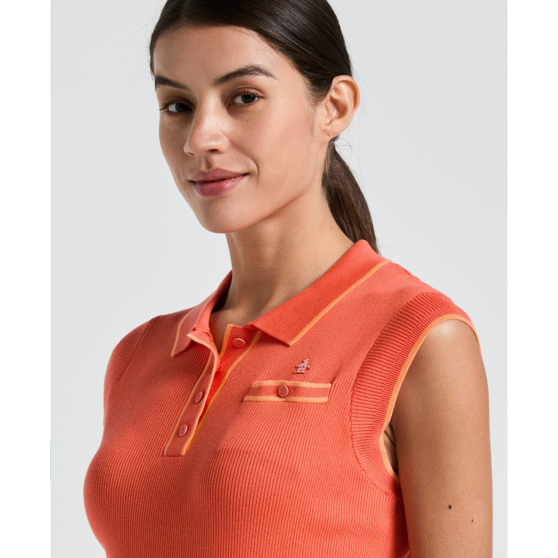 Original Penguin Coral Quartz Sleeveless Sweater Polo