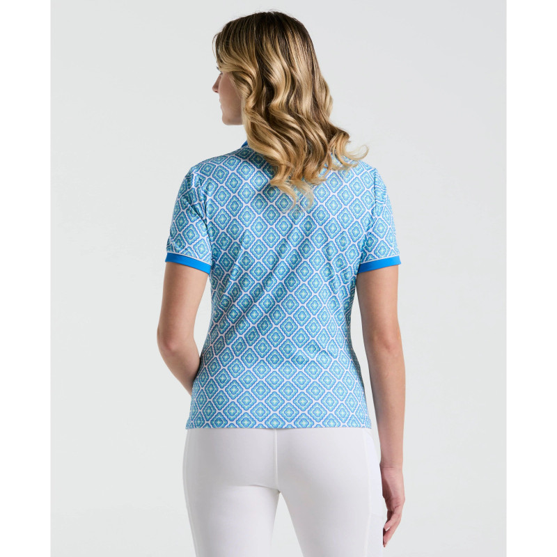 Original Penguin French Blue Lattice Short Sleeve Polo