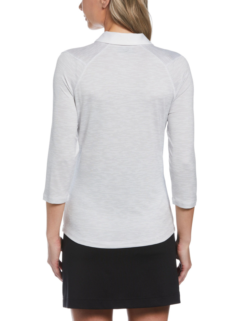Callaway 3/4 Sleeve Space Dye Golf Polo
