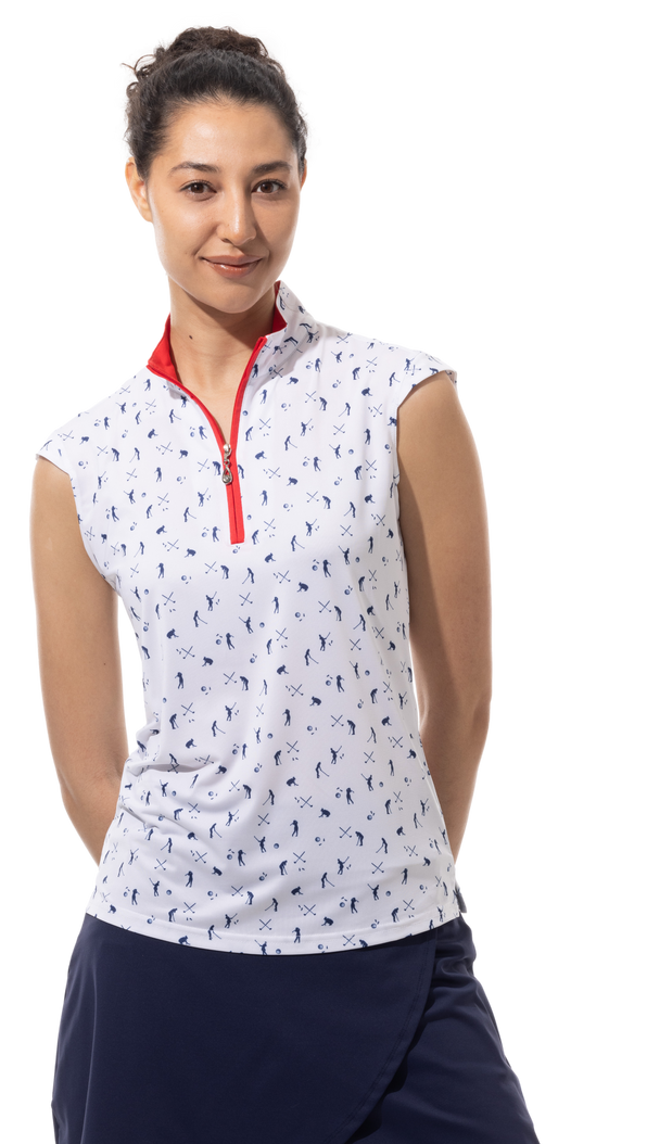 SanSoleil SolCool A Putt Above Sleeveless Mock