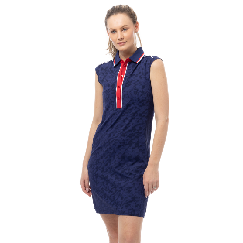 SanSoleil Betsy Sleeveless SolairCool Tipped Polo