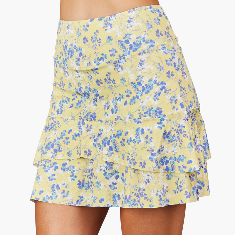 Denise Cronwall Lively Yellow/Sky Tiered Skort