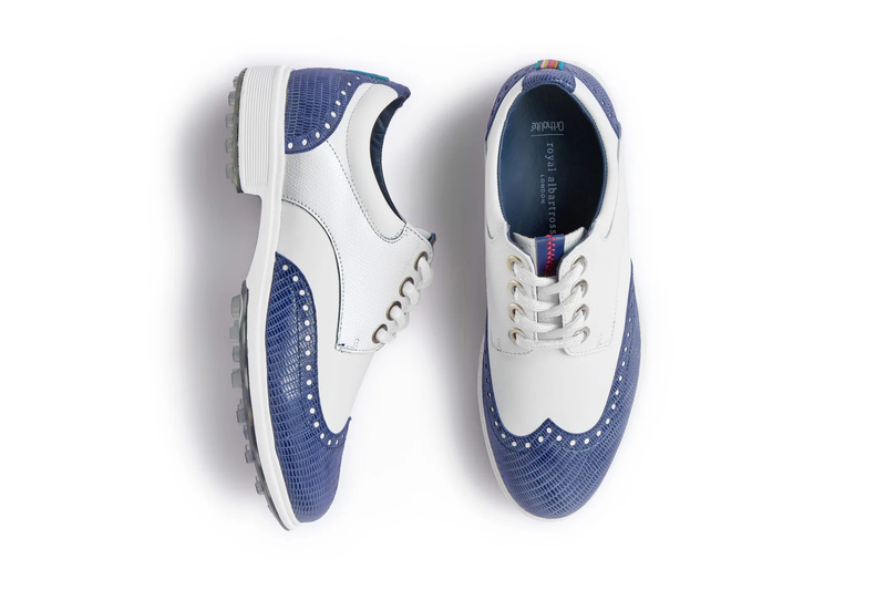 Royal Albartross Tailor Navy Wingtip Golf Shoe