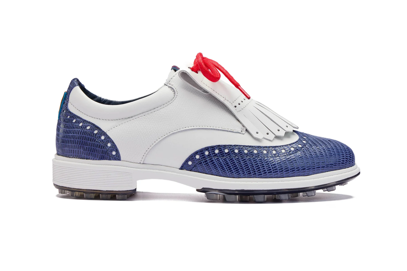 Royal Albartross Tailor Navy Wingtip Golf Shoe